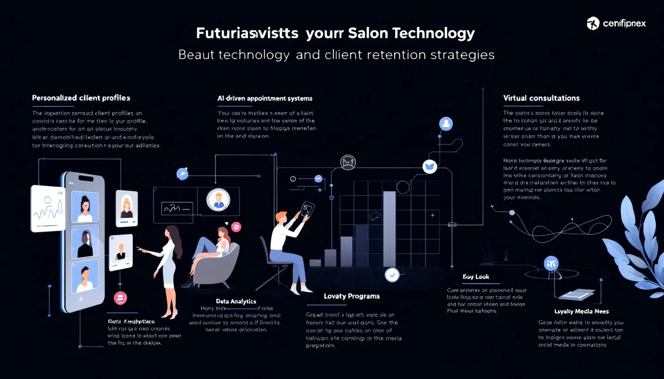 Personalized marketing tools enhancing client retention in a salon.