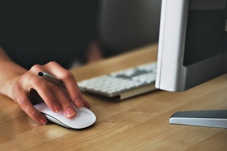 Person working on computer