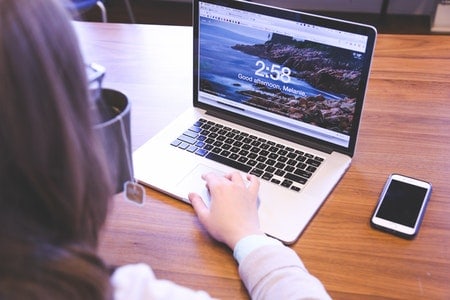 Person working on computer